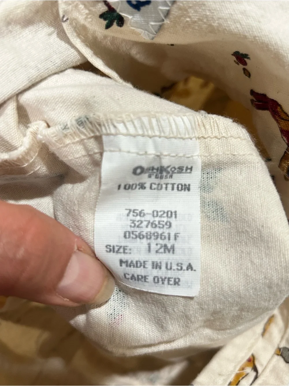 Oshkosh B’Gosh Overalls Baby Size:12 Months Vintage Vestbak Safari Animal USA